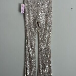 Wild Fable Glittering Silver Leggings